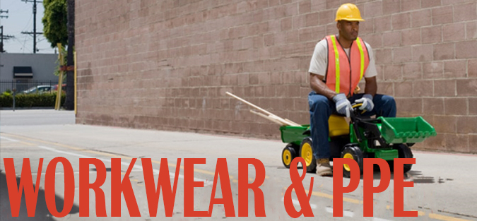workwear PPE safety boots safety gloves specs googles ear plugs clothing